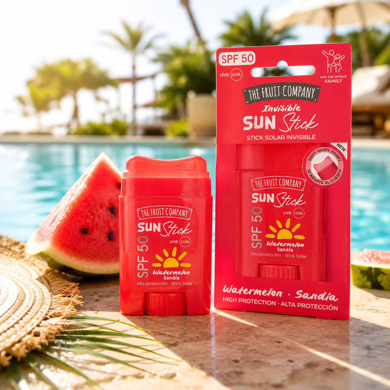 Stick Solaire SPF 50 Haute Protection Pastèque Water Résistant - The Fruit Company