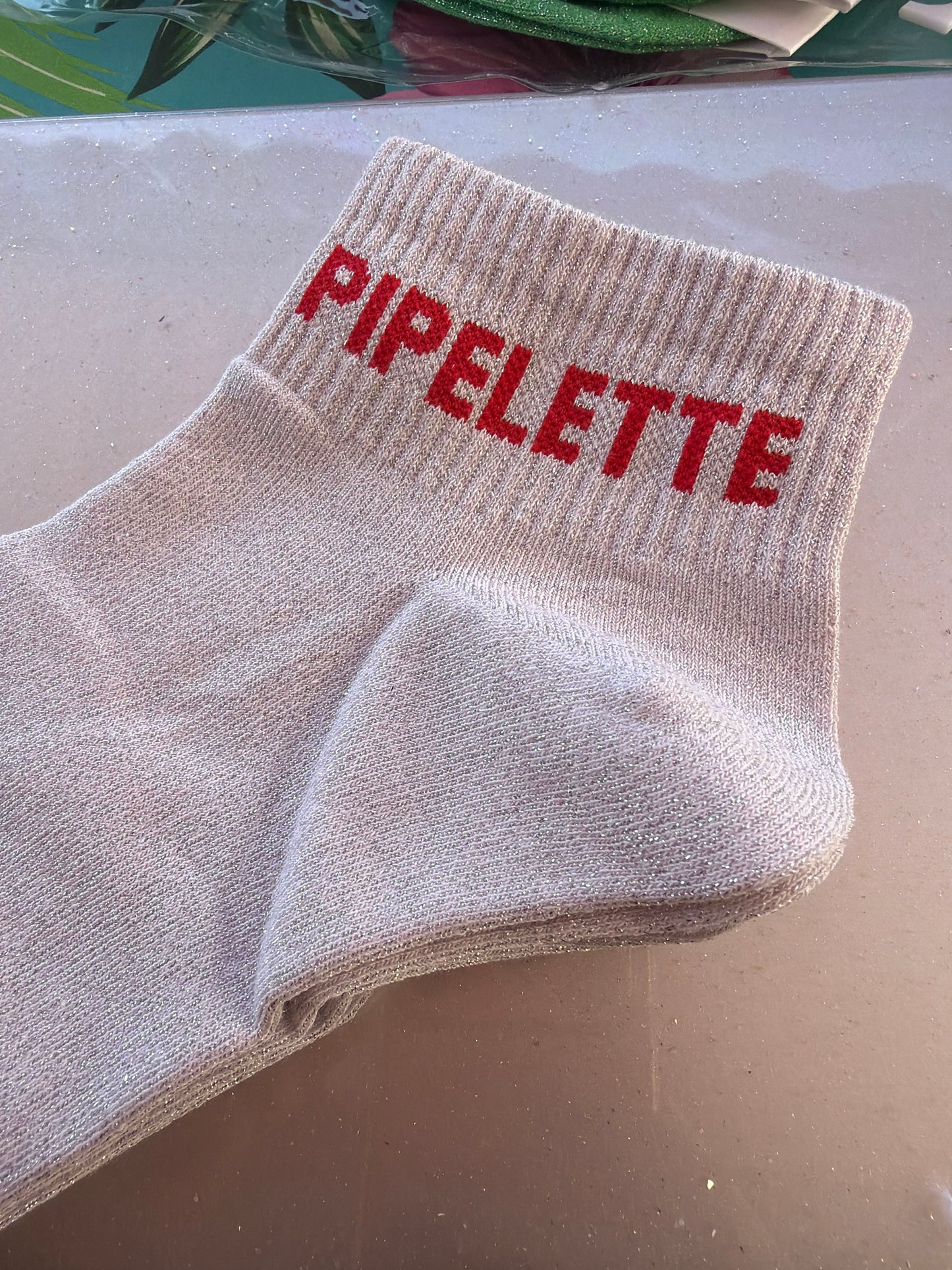 Chaussettes brillantes courtes Pipelette