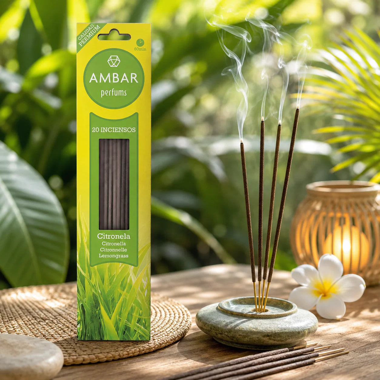 Encens à La Citronnelle Répulsif 20 pièces - Ambar