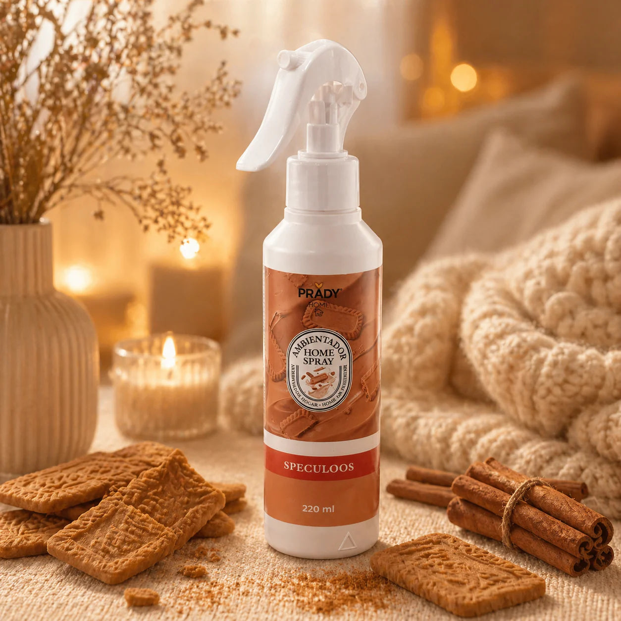Spray D'Ambiance Maison et Tissu Speculoos 220ML - prady