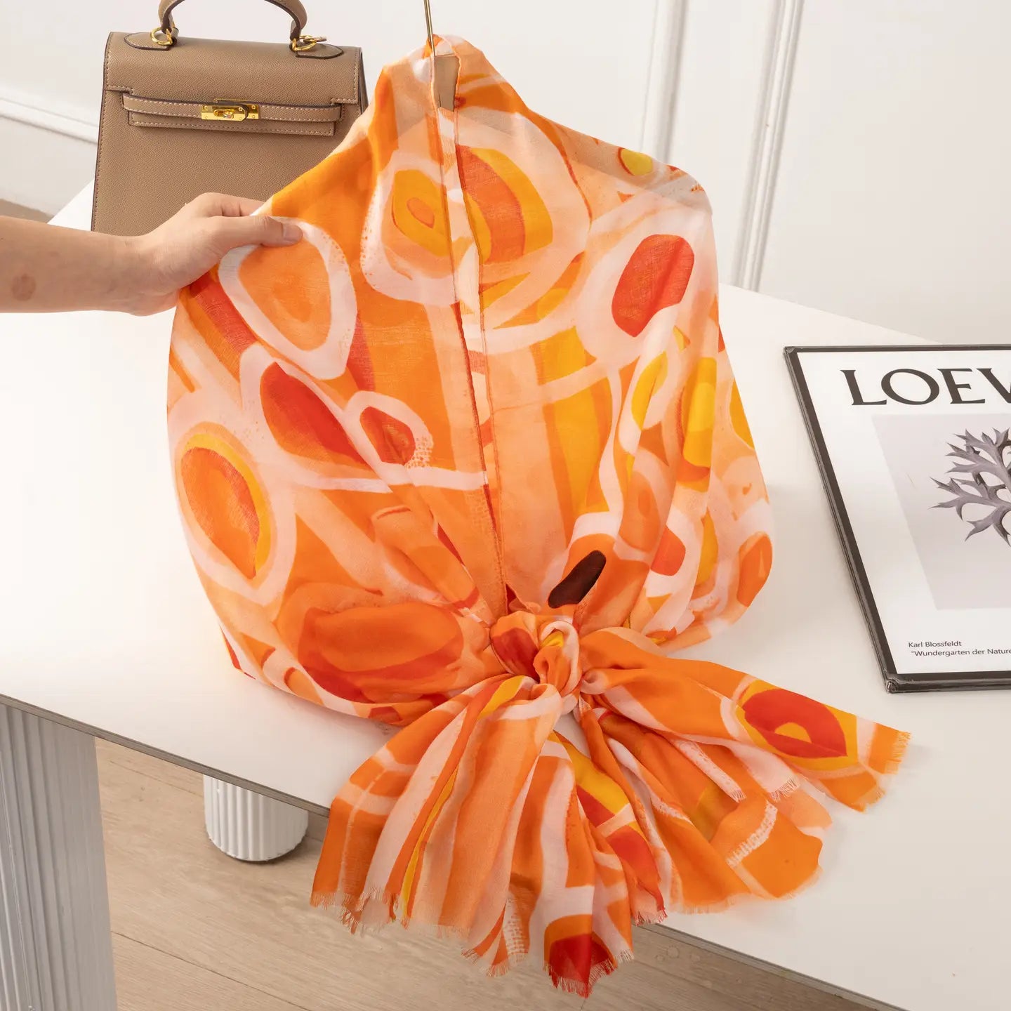 Foulard paréo 180x90cm coton viscose léger motif coloré