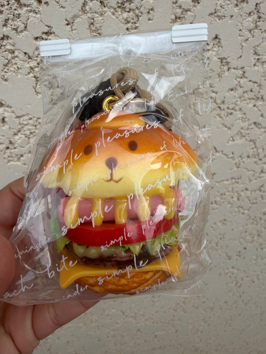 portes clés burgers kawaii réalistes mignons sac femme
