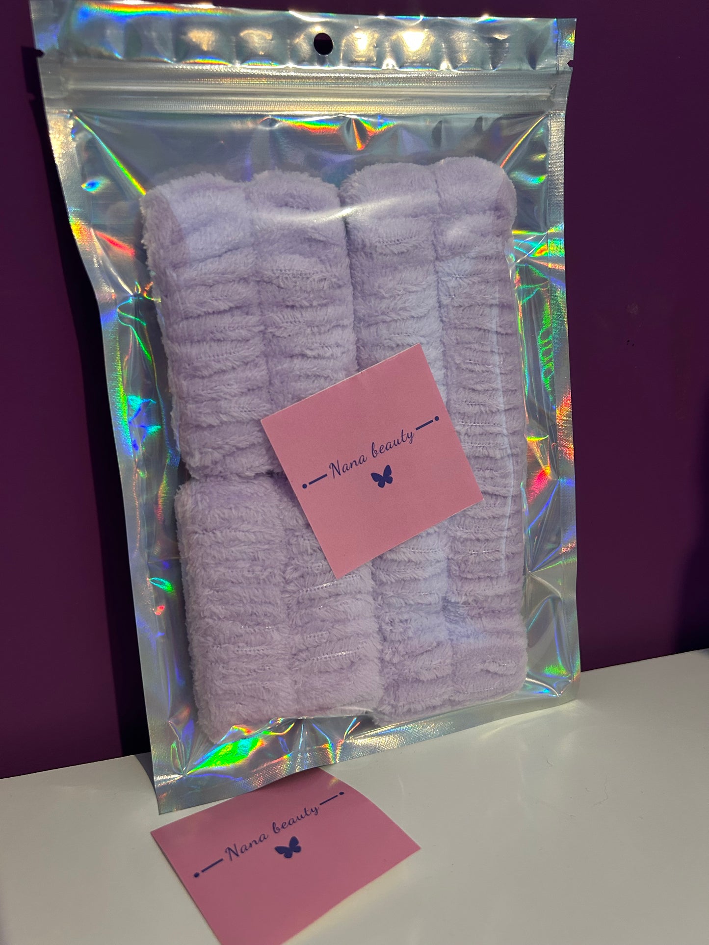 Bandeau et bracelet skincare Violet
