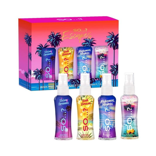 Coffret brume pour le corps So…? Escapes 4x 50ml dispo le 4 novembre