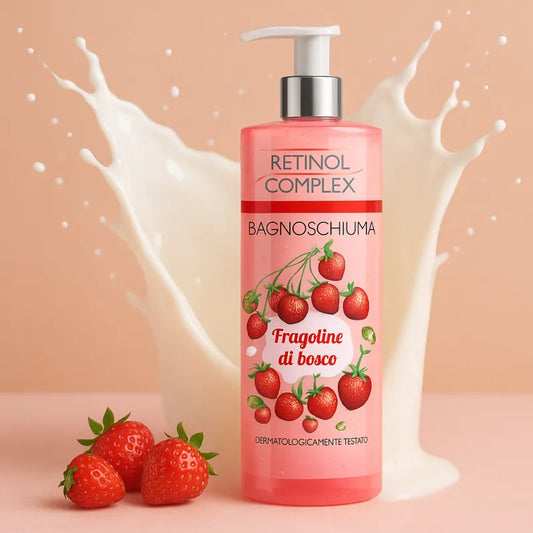 GEL DOUCHE LATTE FRAISES DES BOIS RETINOL COMPLEX