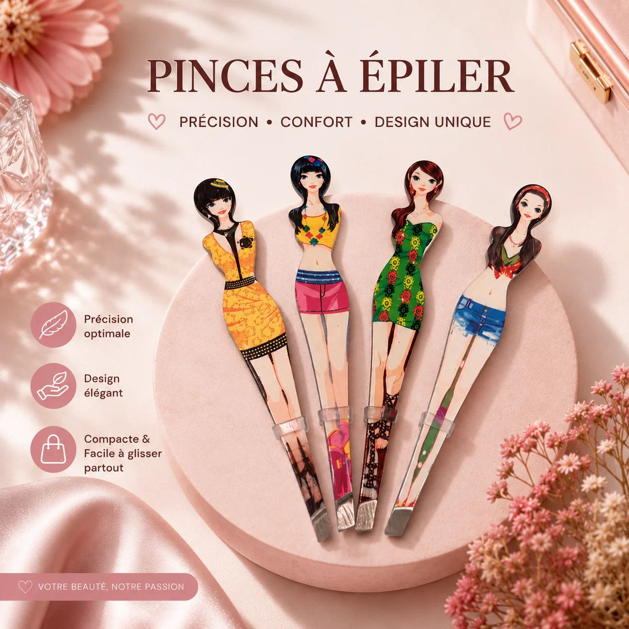 Pince à épiler Pourpée - Yes Love motif aléatoire dispo le 20 juin
