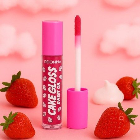 Gloss STRAWBERRY & CREAM – D’DONNA dans sa boîte