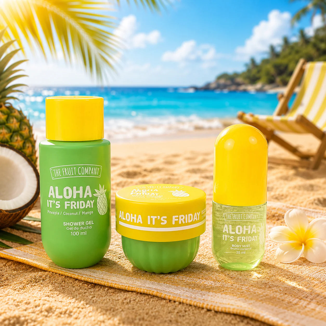 Travel Bag 3 Pièces Summer Aloha It's Friday - The Fruit Company en pre co