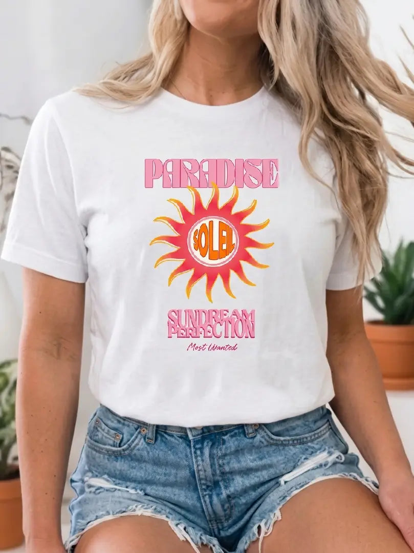 T-shirt large imprimée - 100% Coton taille unique