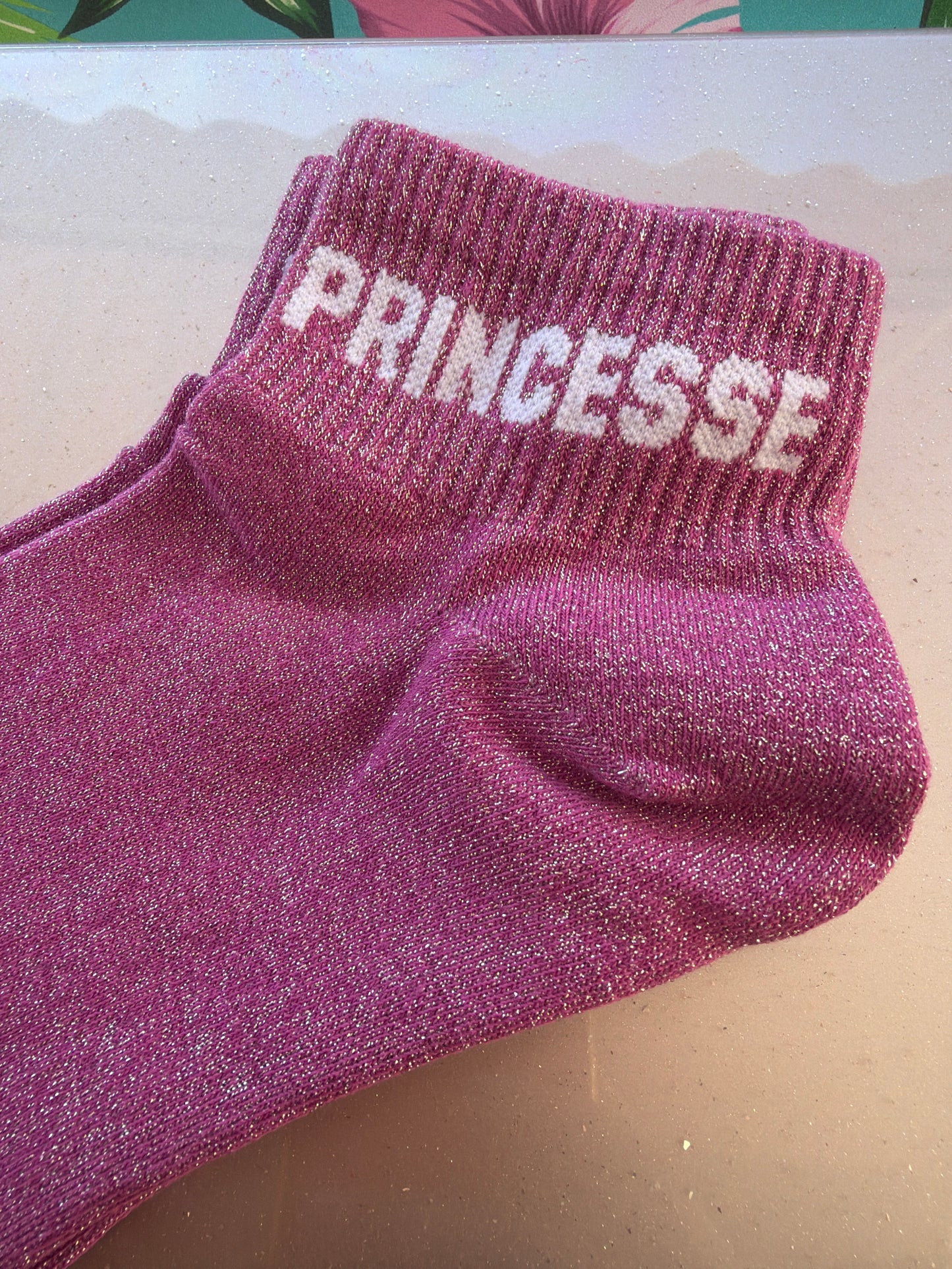 Chaussettes brillantes courtes Princesse