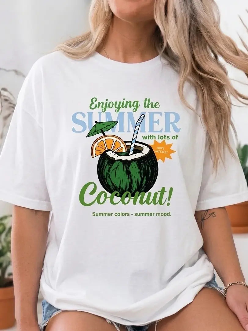 T-shirt large imprimée - 100% Coton taille unique