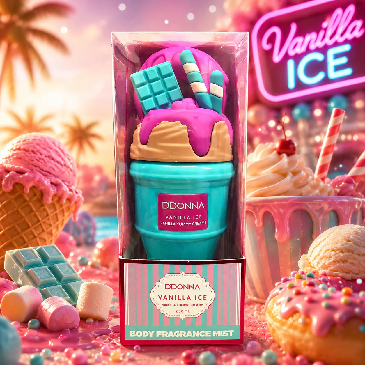 Brume "Vanilla Ice" Yummy Cream 200ml - D'Donna pre co