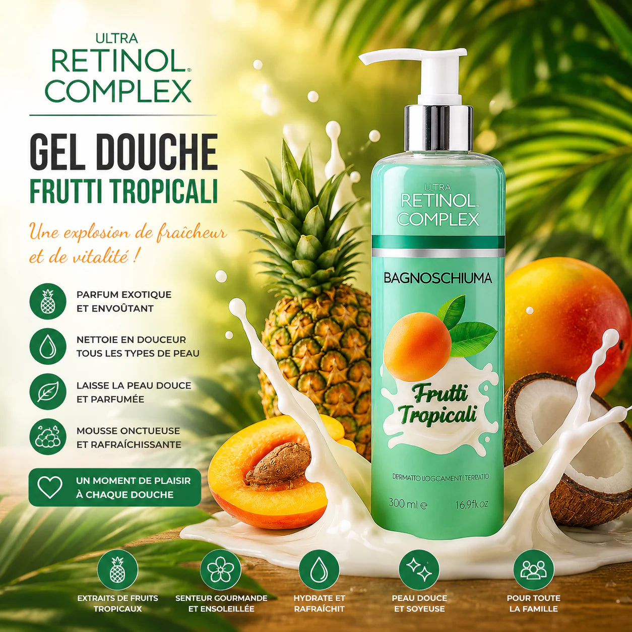 Gel Douche Latte 500ml - Retinol Complex pre co