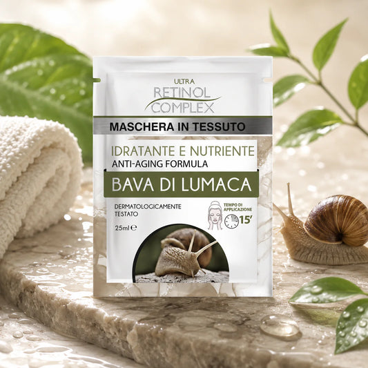 Masque en Tissu Visage à la Bave d’Escargot 25ml - Retinol Complex