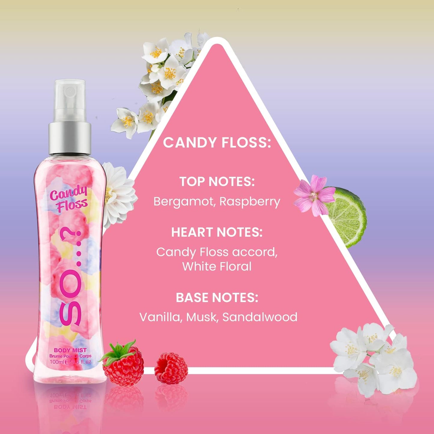 brume Body Mist By So…? Candy Floss Brume Parfumée Corps Pour Femme 100ml  dispo le 4 novembre
