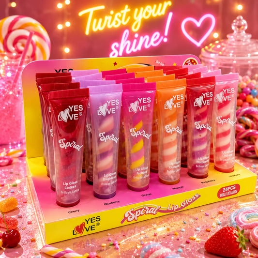 LipGloss Spiral 6 couleurs pailletées - Yes love