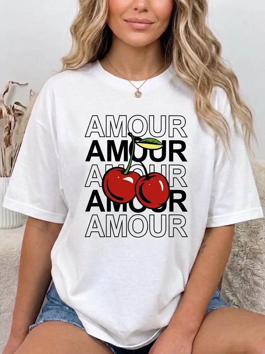 T-shirt large imprimée - 100% Coton taille unique