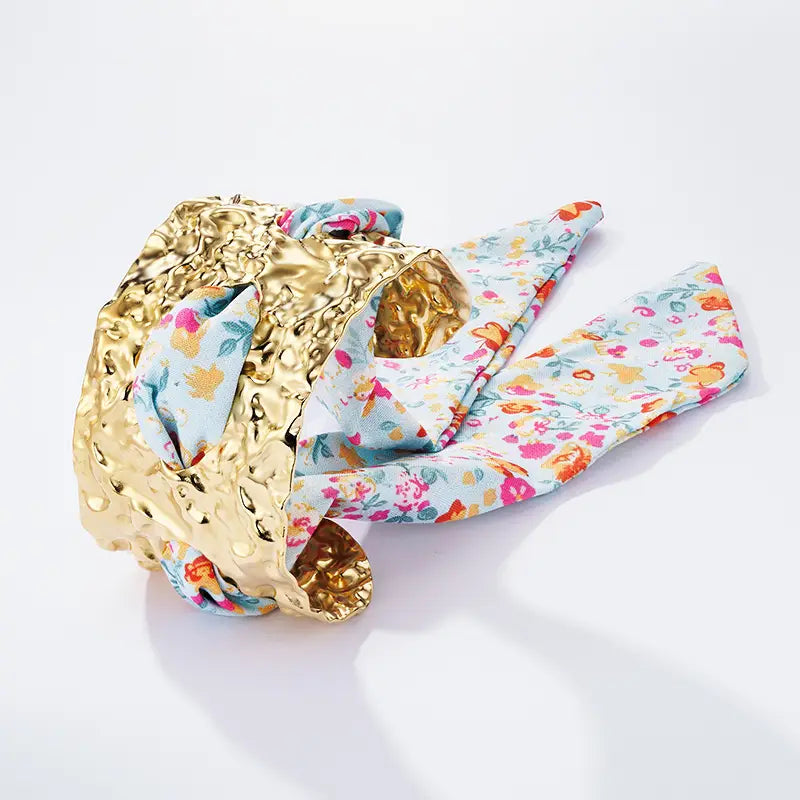Bracelets jonc en acier inoxydable avec foulard
