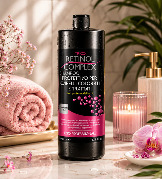 Shampoing Traitement Cheveux Coloré 1000ml - Retinol Complex pre co