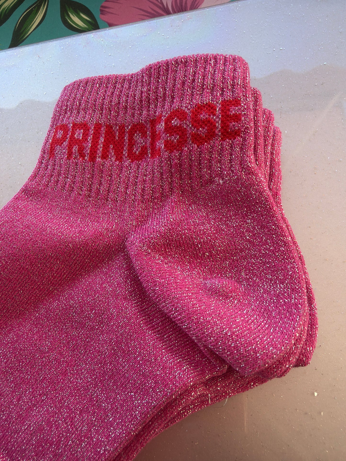 Chaussettes brillantes courtes Princesse