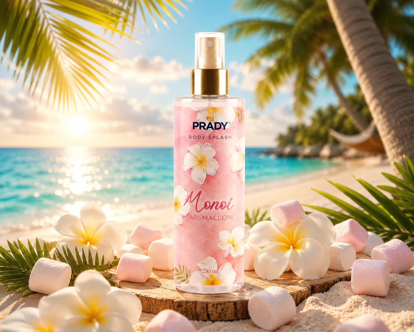 Brume Corps & Cheveux Monoi Marshmallow 250ml - Prady