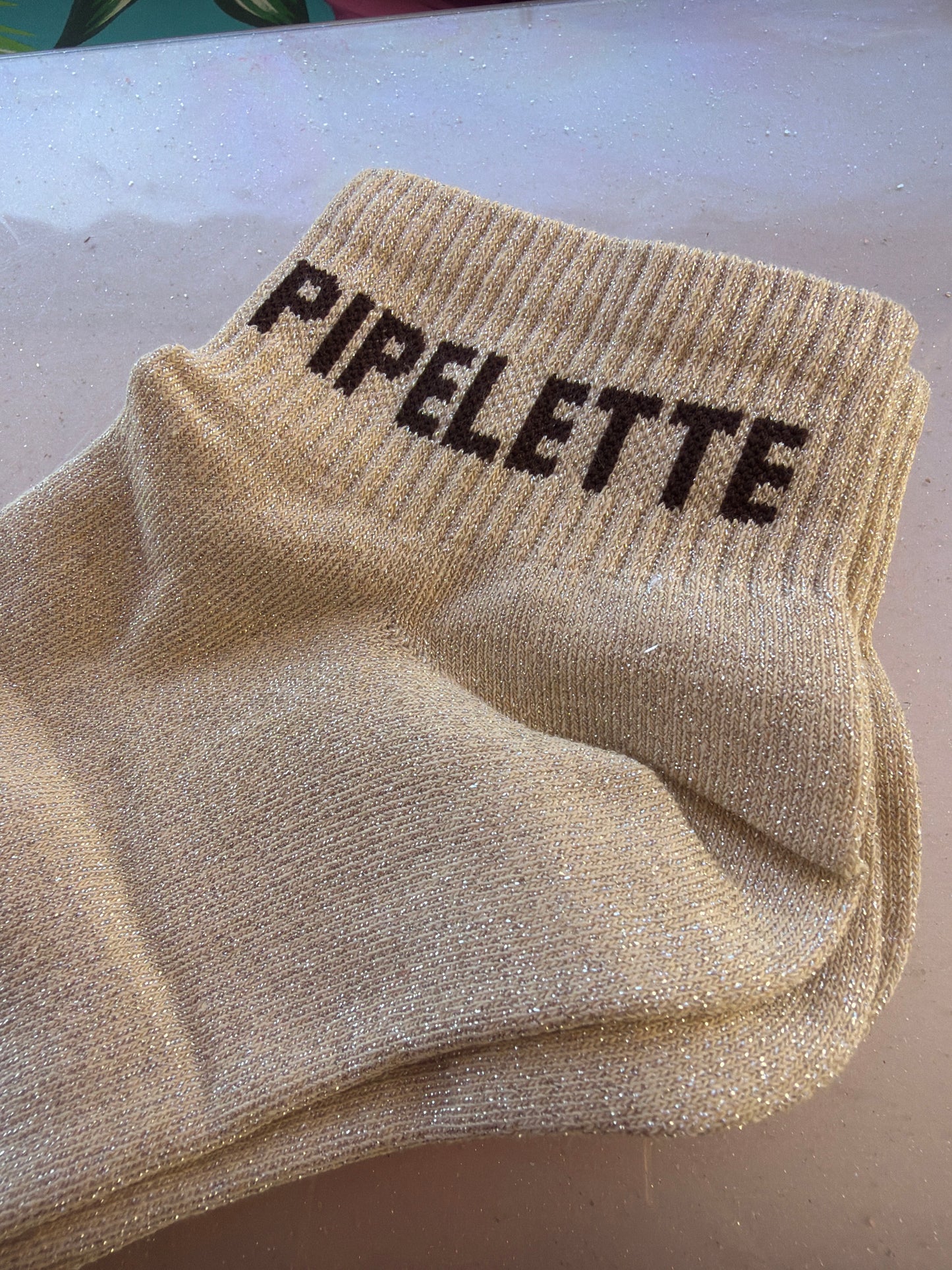 Chaussettes brillantes courtes Pipelette
