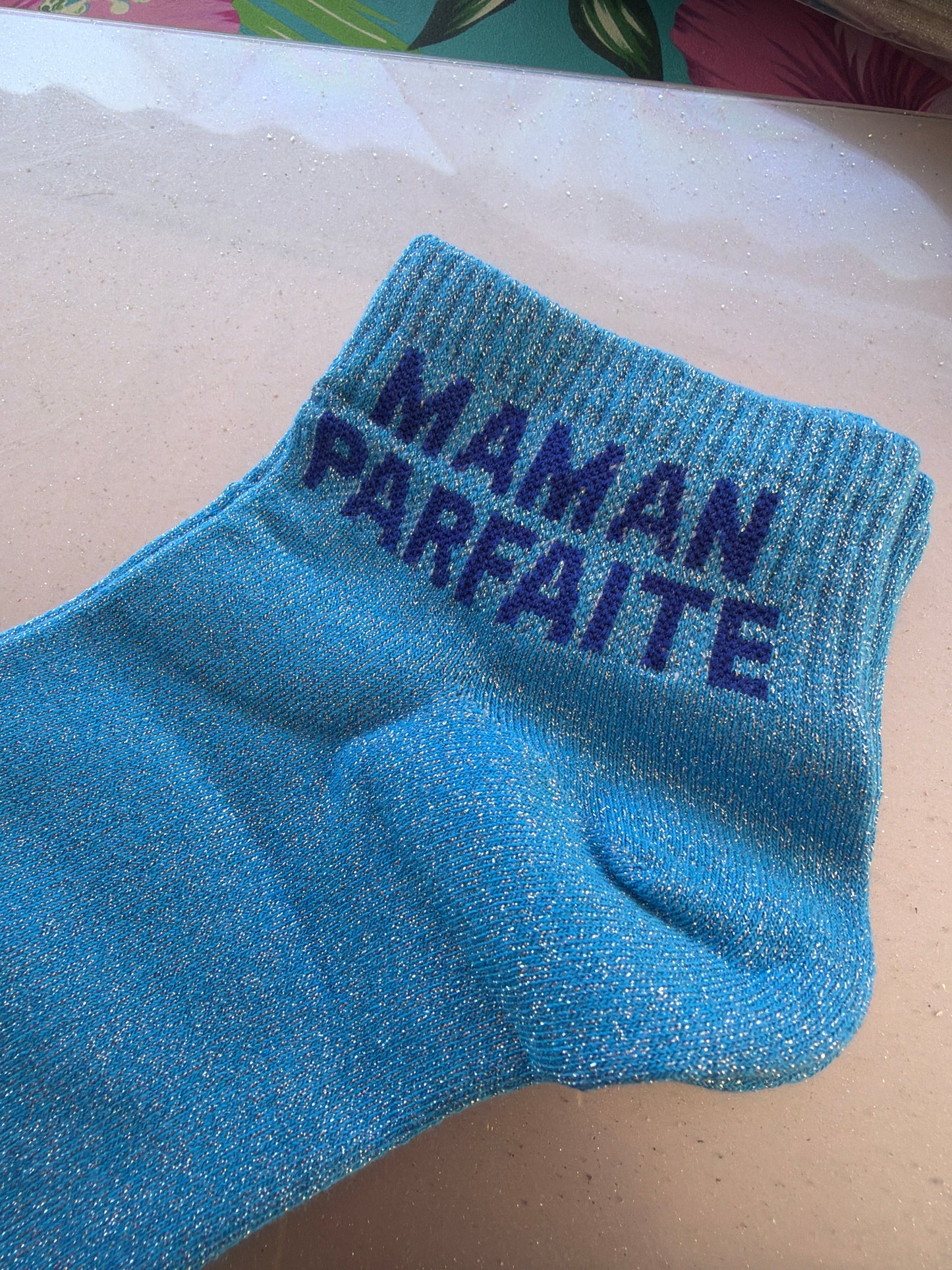 Chaussettes brillantes courtes Maman parfaite
