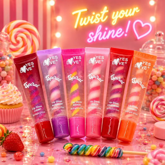 LipGloss Spiral 6 couleurs pailletées - Yes love