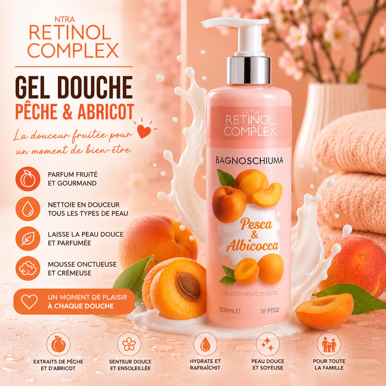 Gel Douche Latte 500ml - Retinol Complex pre co
