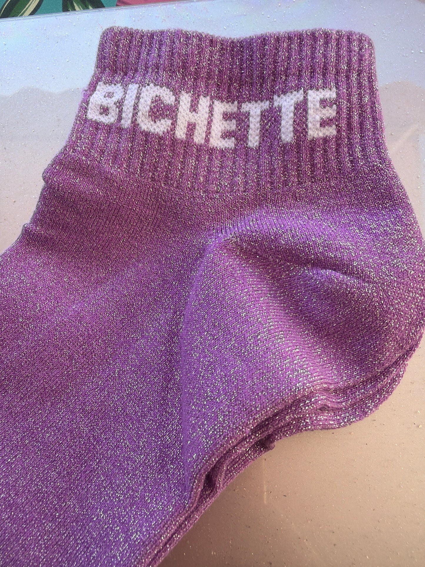 Chaussettes brillantes courtes Bichette