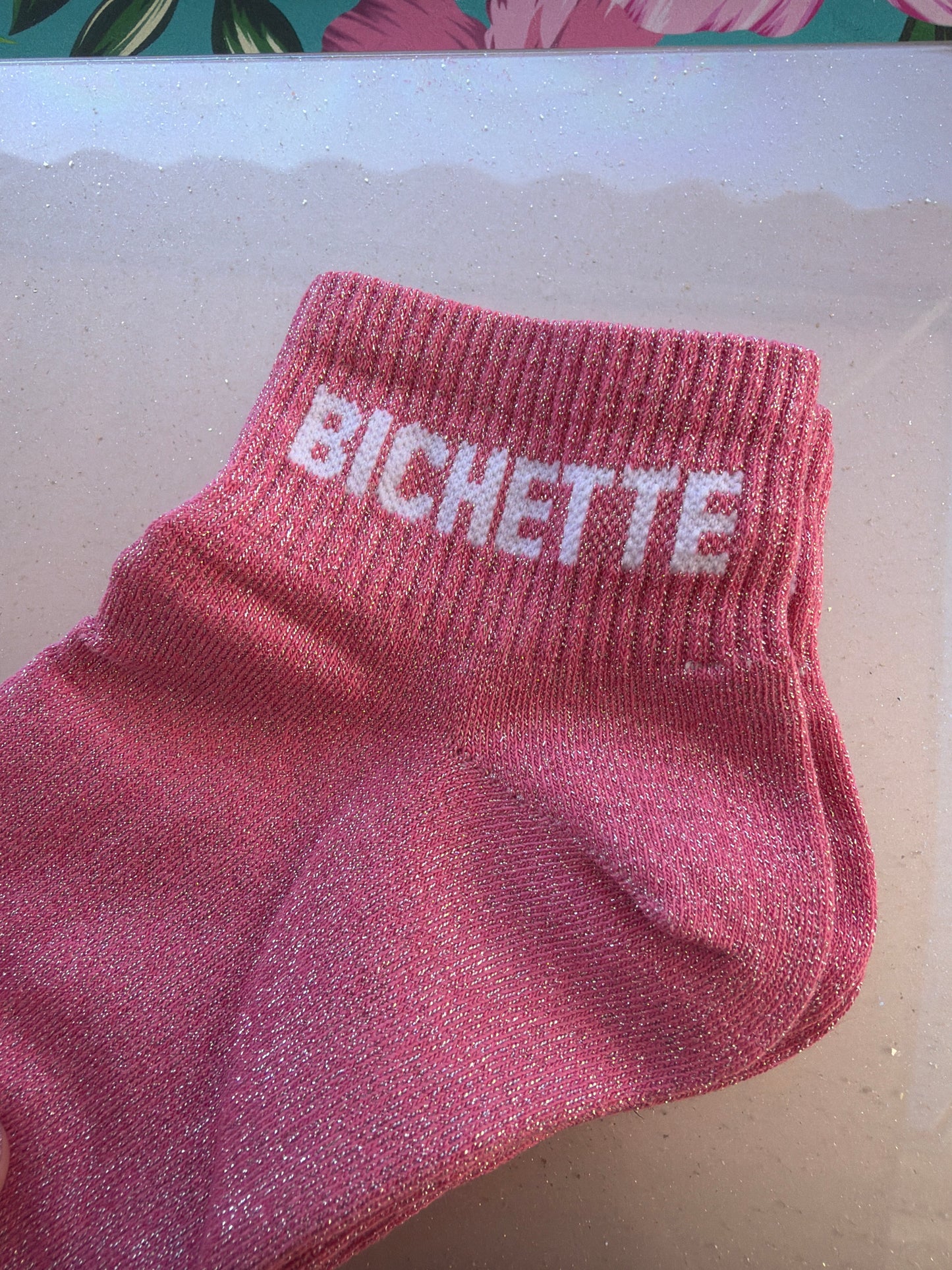 Chaussettes brillantes courtes Bichette