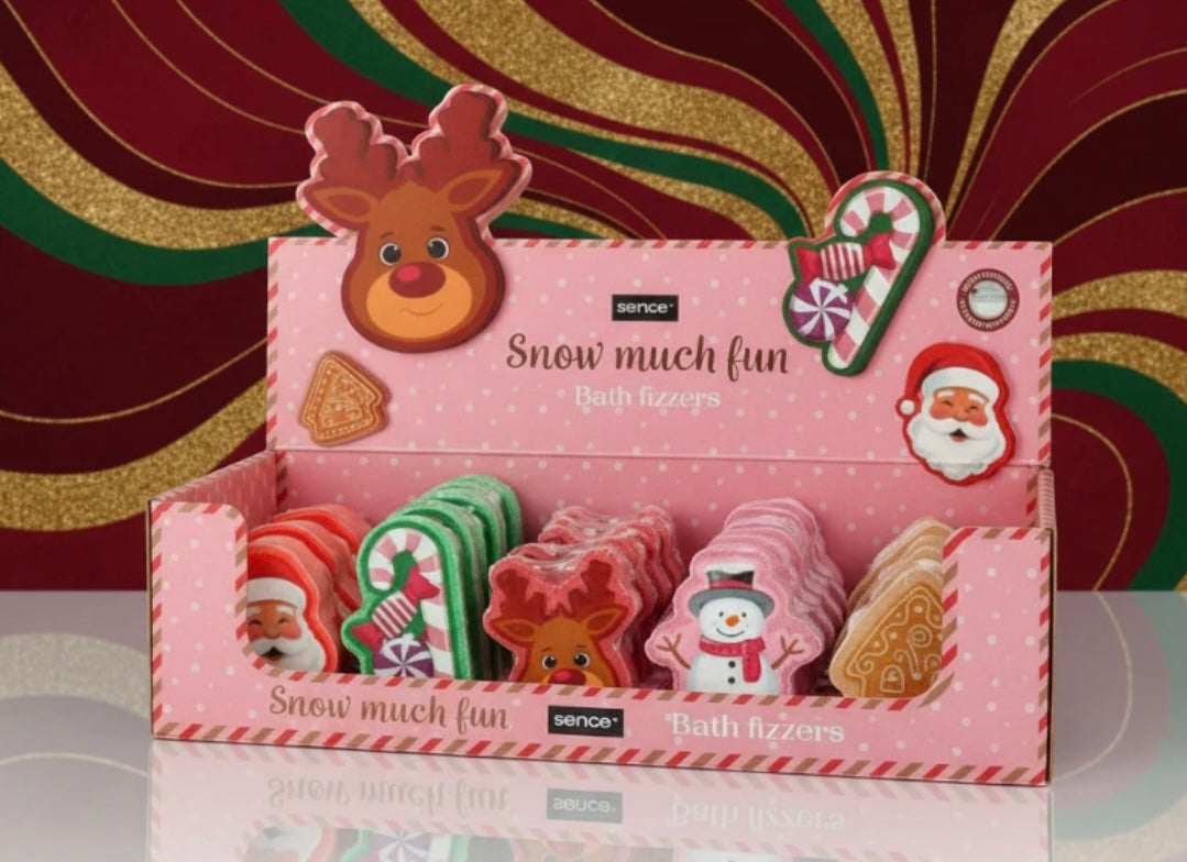 Bombe de Bain Pétillant Motifs de Noël SNOW MUCH FUN 60G – Sence