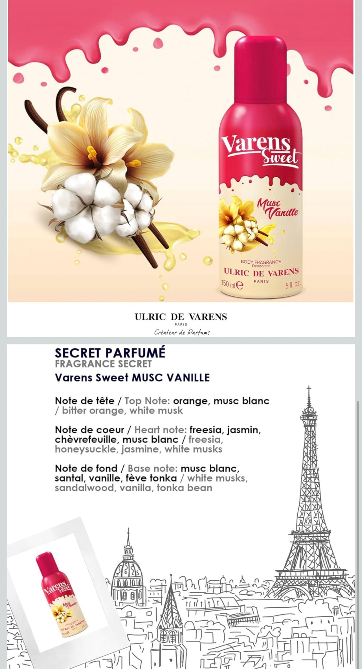 Parfum & Déodorant Femme 2-en-1 - Vaporisateur - Spray