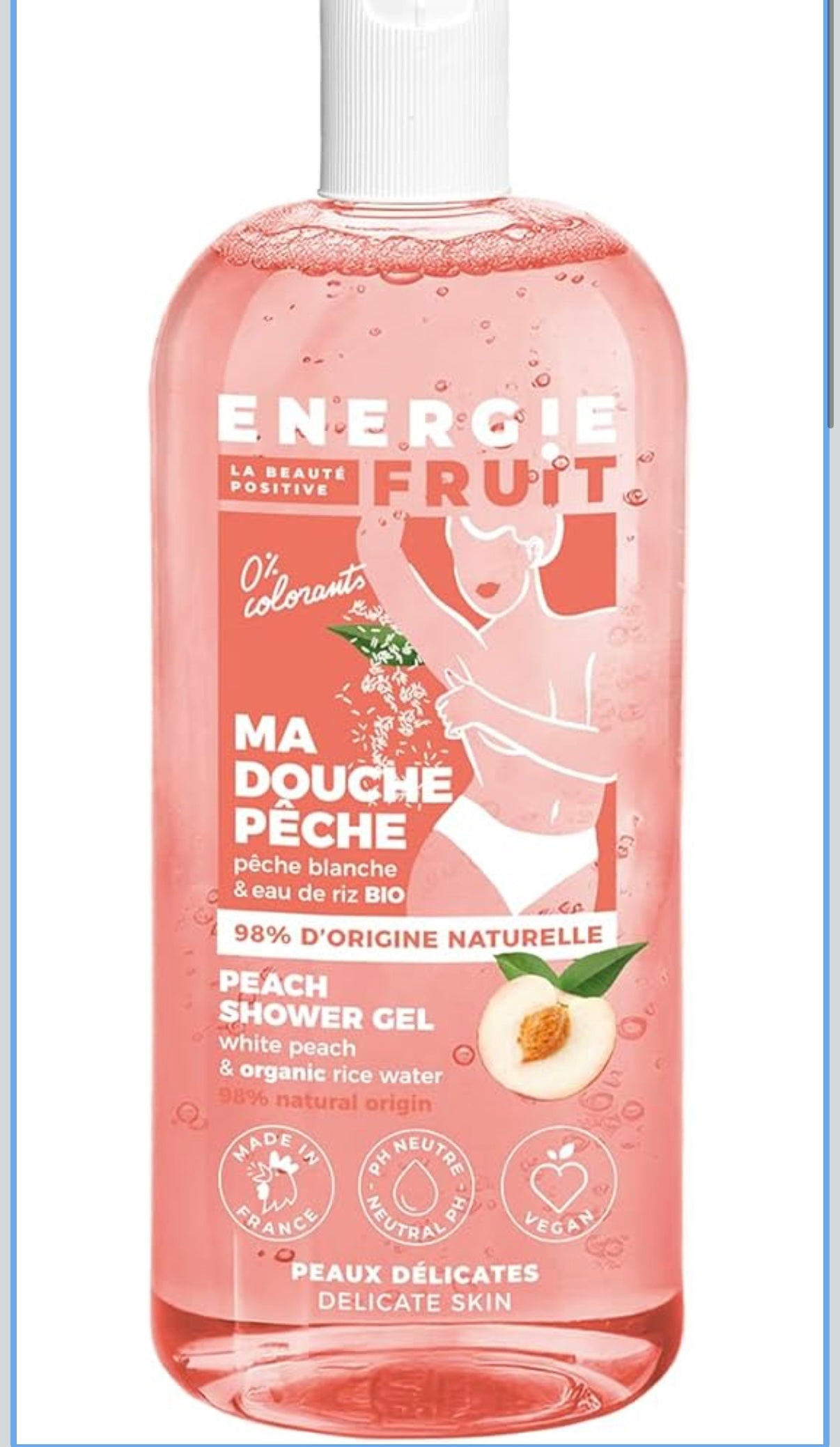 Gel douche 500 ml fabrication française vegan ….