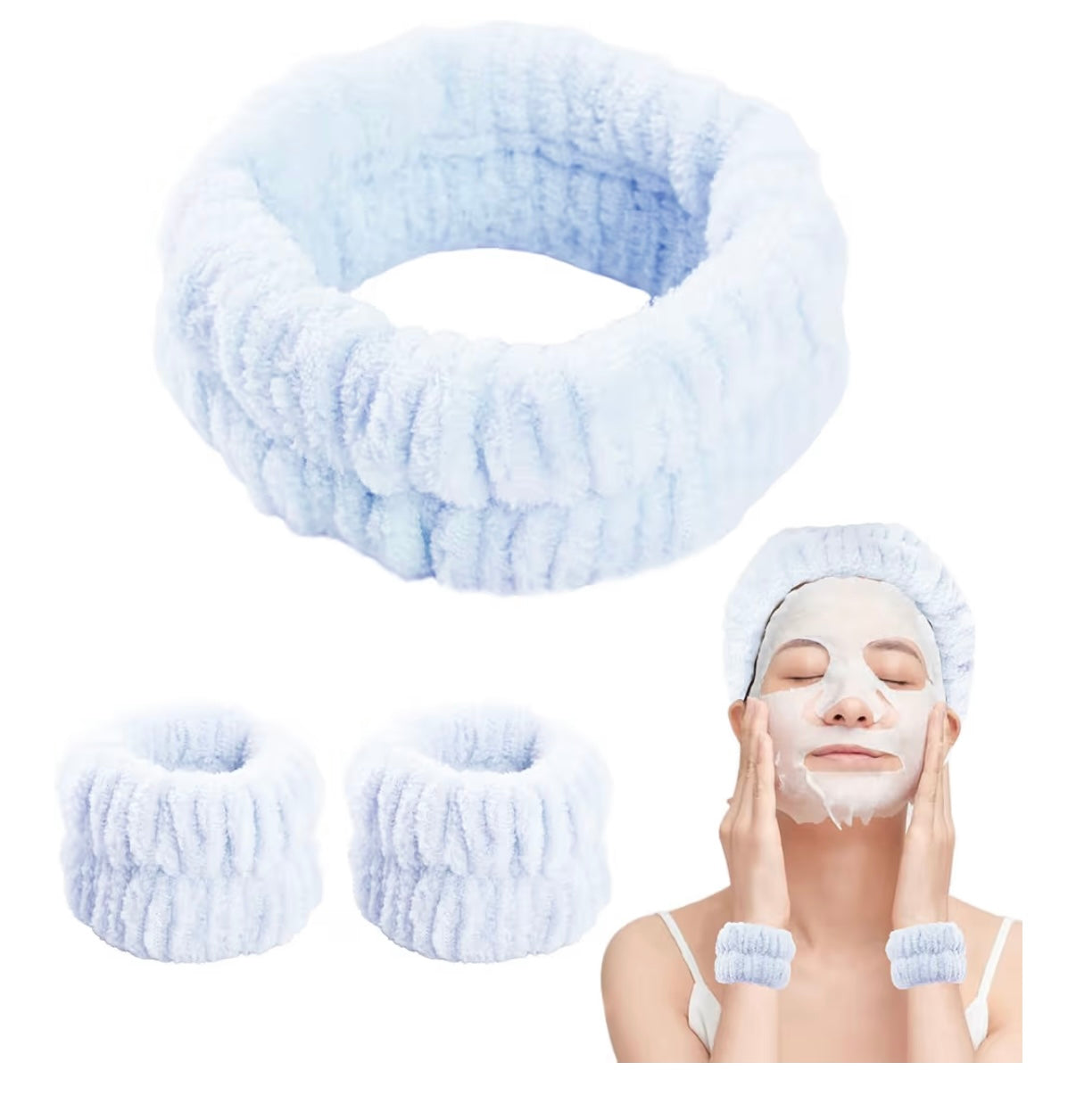 Set de Bandeau et Bracelets  Bleu
