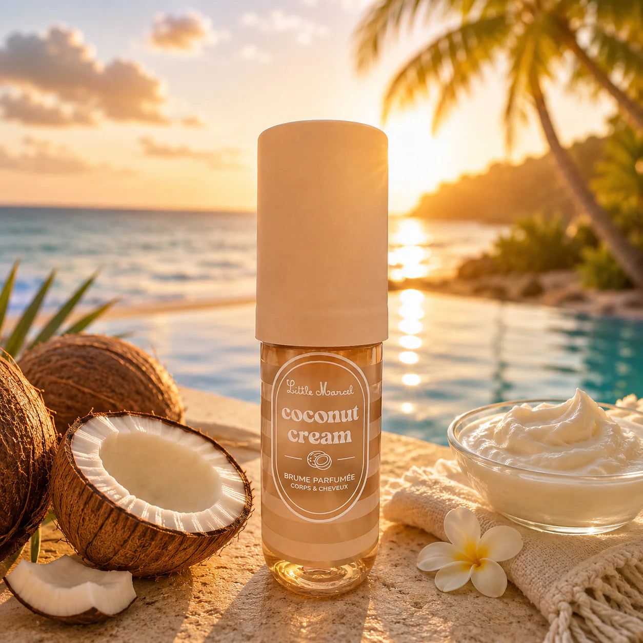 🌴 Brume Parfumée Little Marcel Coconut Cream – Corps & Cheveux 160ML