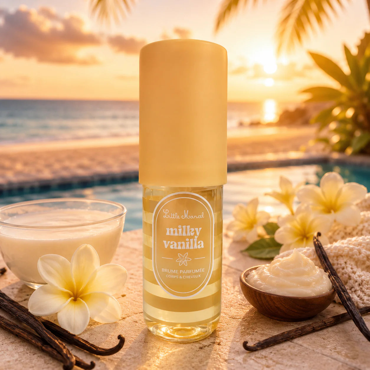🌼 Brume Parfumée Little Marcel Milky Vanilla – Corps & Cheveux 160ML