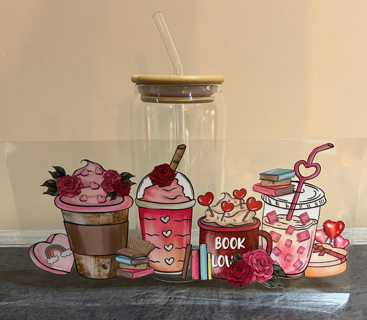 Verre Coeur et amour