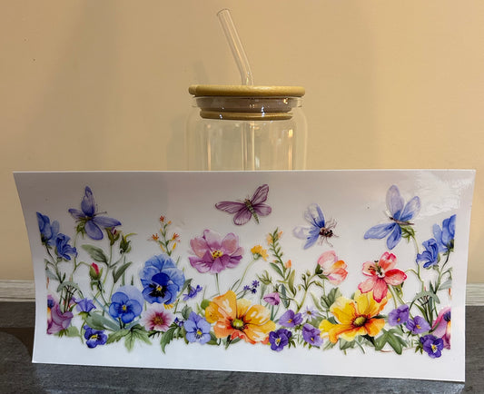 Verre Fleurs sauvages