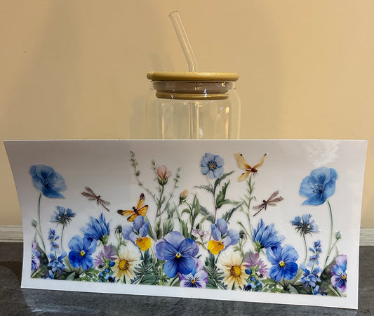 Verre Fleurs sauvages