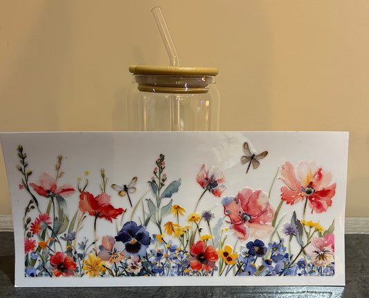 Verre Fleurs sauvages