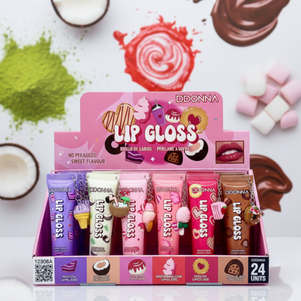 Gloss à Lèvres DDONNA FLAVOURS Collection Gourmande | Breloques Kawaii
