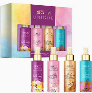 Coffret brume pour le corps By So…? 4 x 50 ML Vanilla Candy, Truffle Cream, Sweet Pea, Cashmere